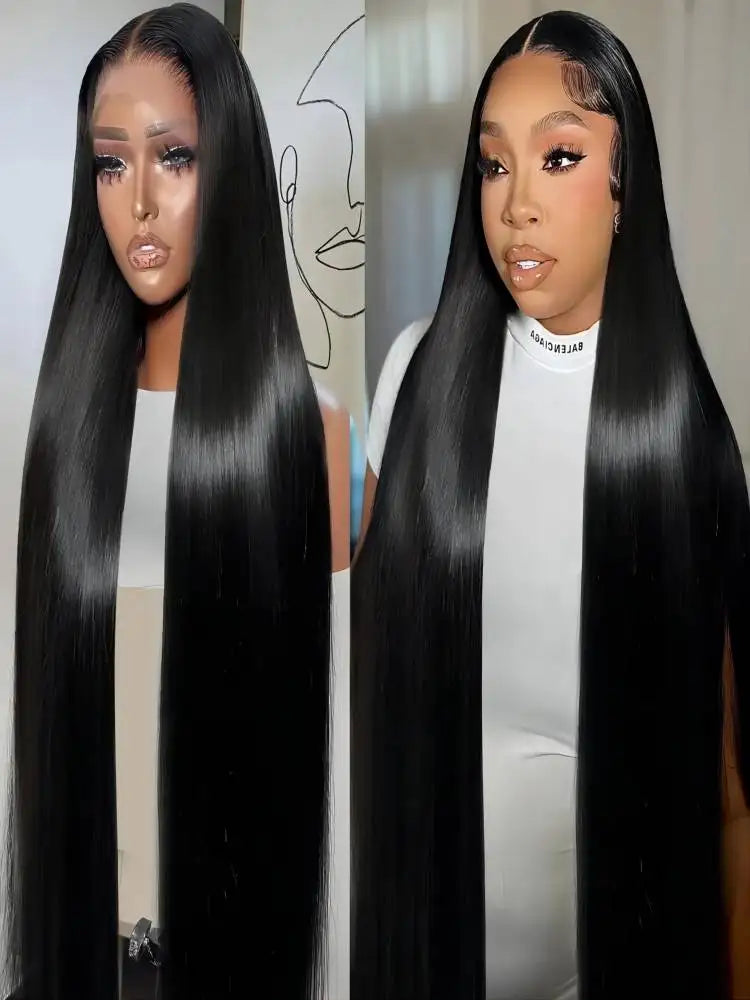 13x4 13x6 HD Transparent Bone Straight Lace Front Wigs 200 Density Brazilian Human Hair Wigs For Women