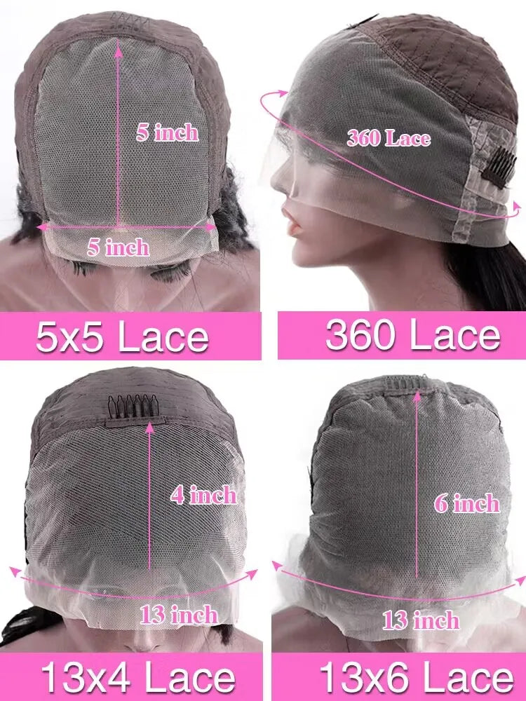 13x4 13x6 HD Transparent Bone Straight Lace Front Wigs 200 Density Brazilian Human Hair Wigs For Women