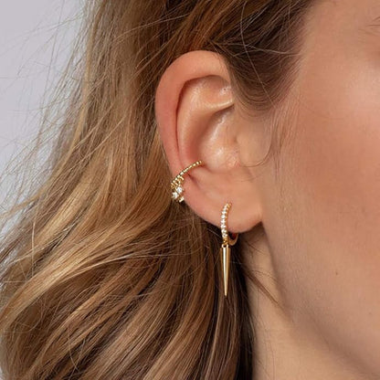14K gold plated with 925 sterling silver post earrings,dangle earrings