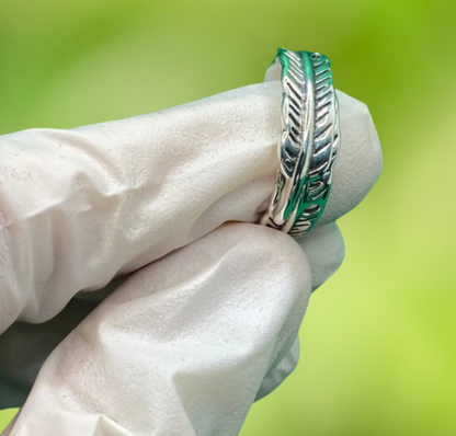 Feather Vintage Ring Unisex Jewelry