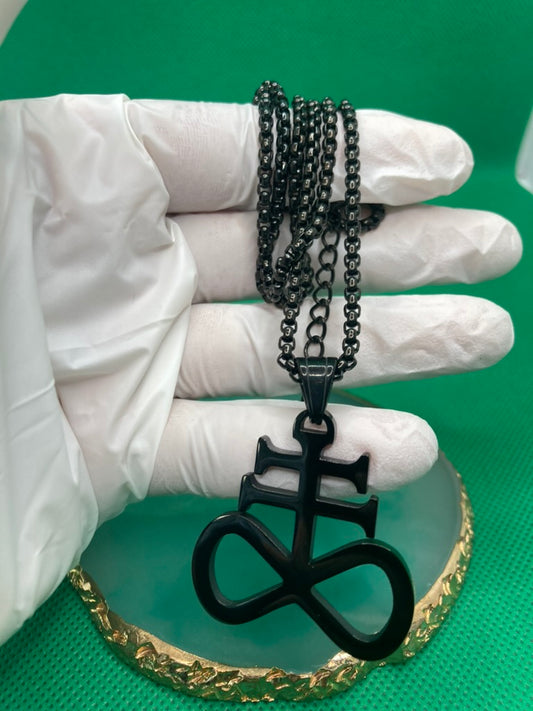 satanic Leviathan Cross Necklace 