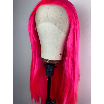 Pink Wig,Hot Pink Hair Wigs,Dark Pink Wigs,Lace Front Wigs