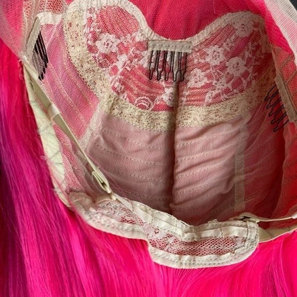 Pink Wig,Hot Pink Hair Wigs,Dark Pink Wigs,Lace Front Wigs