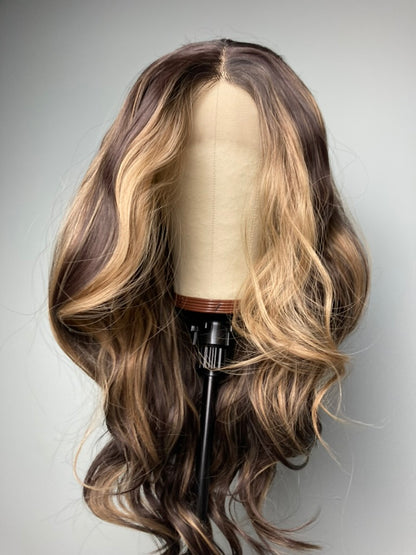 Black with Highlight Lace Front Wig