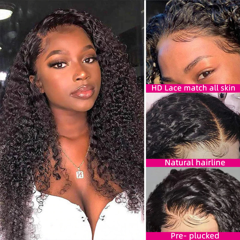 13x4-Curly-Human-Hair-Wig-Kinky-Curly-Lace-Front-Wigs-For-Women-Transparent-Lace-Frontal-Human
