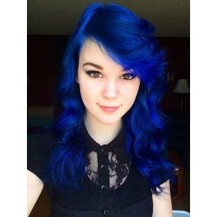 Blue Wavy Curly Full Wigs Women DragQueen Wigs