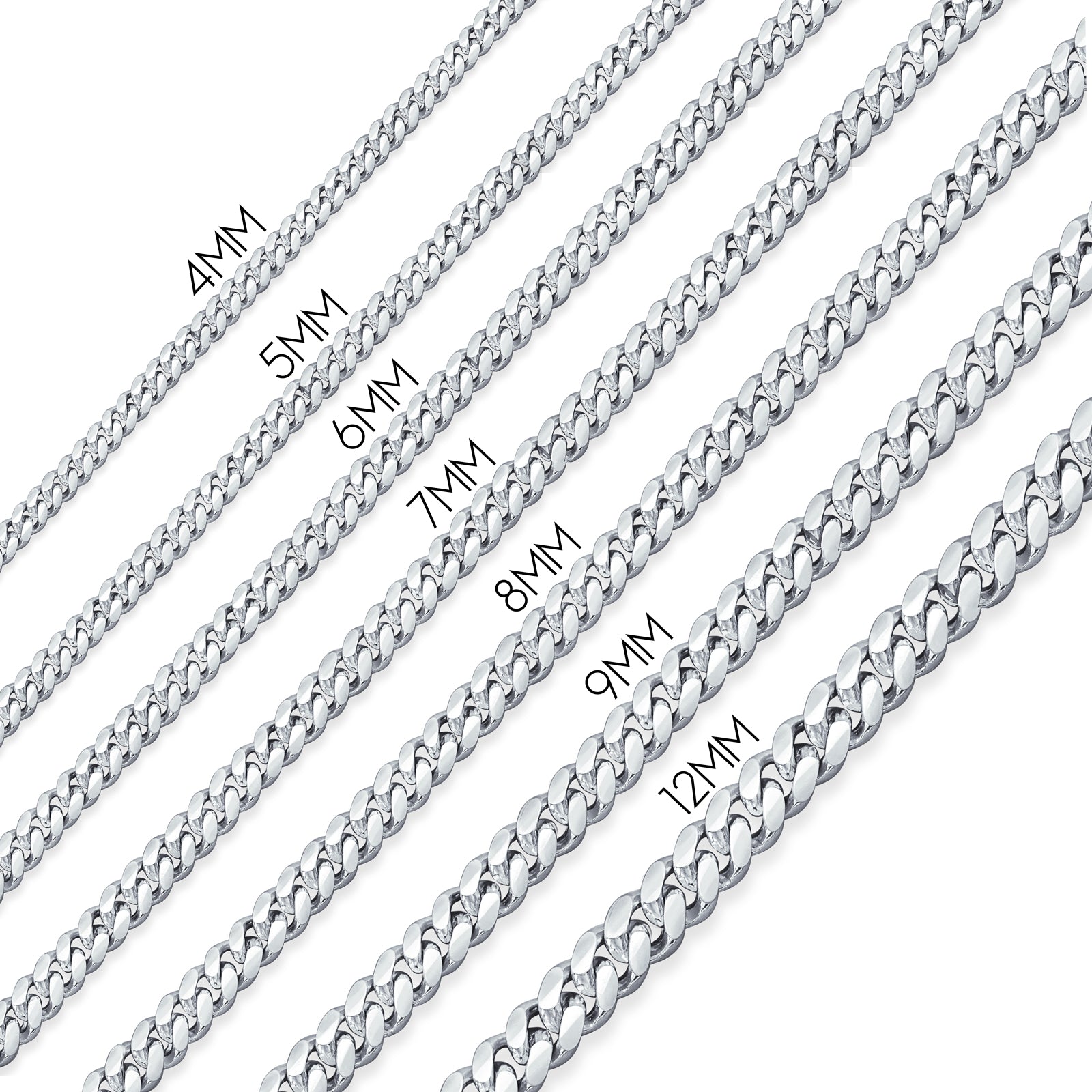 Heavy Solid .925 Sterling Silver Franco Square Link Gauge Necklace For Men 