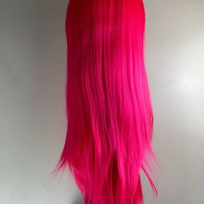 Pink Wig,Hot Pink Hair Wigs,Dark Pink Wigs,Lace Front Wigs