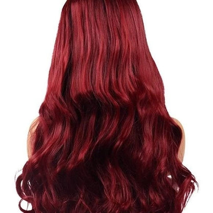 Long Curly Ombre Wine Red Lace Front Wigs|Trending Hair Styles