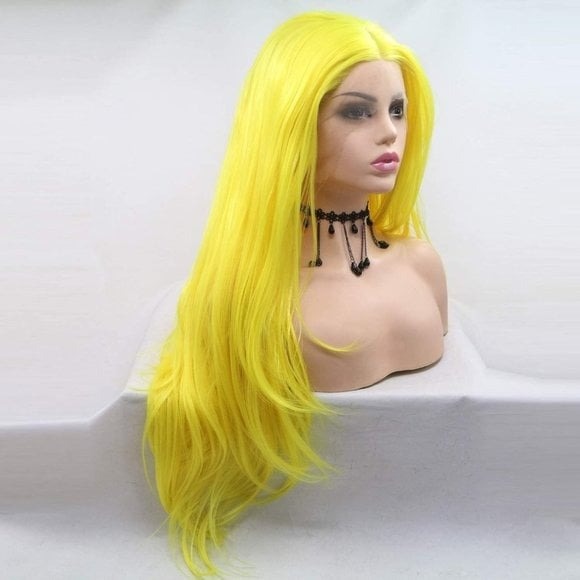 Yellow Hair Wigs Lace Front Wig