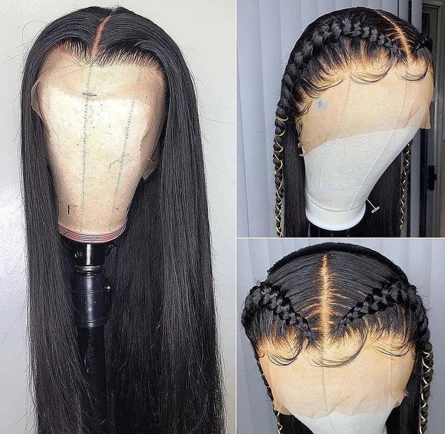40 Inch Brazilian Natural Hd Glueless Full Transparent 13x4 Lace Frontal Wig