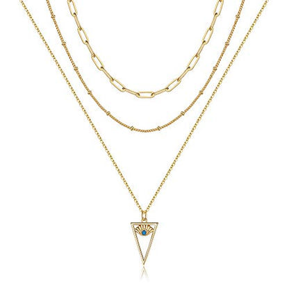 Turandoss Dainty Layering Pearls Necklace
