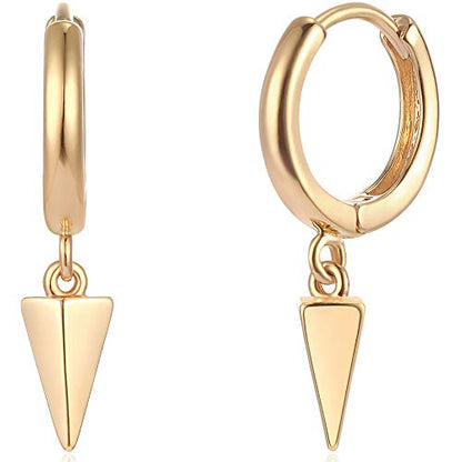 14K Gold Plated PUNK Dangle Earrings