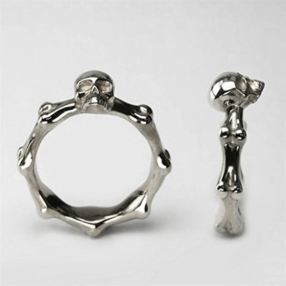 Stainless Steel Skull Biker Ring (8)
