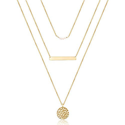 Turandoss Dainty Layering Pearls Necklace