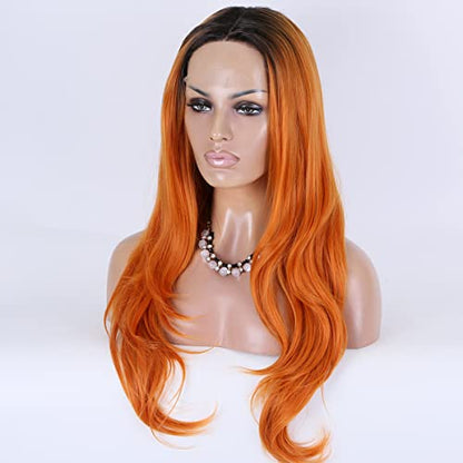 13×4 Ginger Orange Wavy Lace Wigs