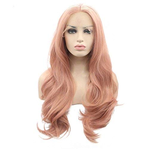 Pink Wavy Lace Front Wig