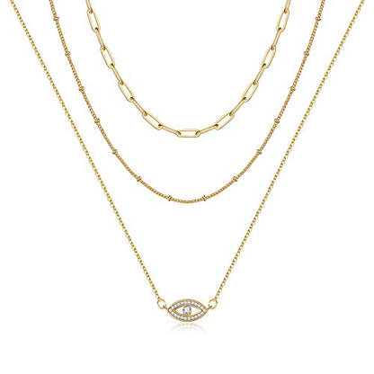 Turandoss Dainty Layering Pearls Necklace