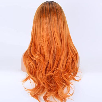 13×4 Ginger Orange Wavy Lace Wigs