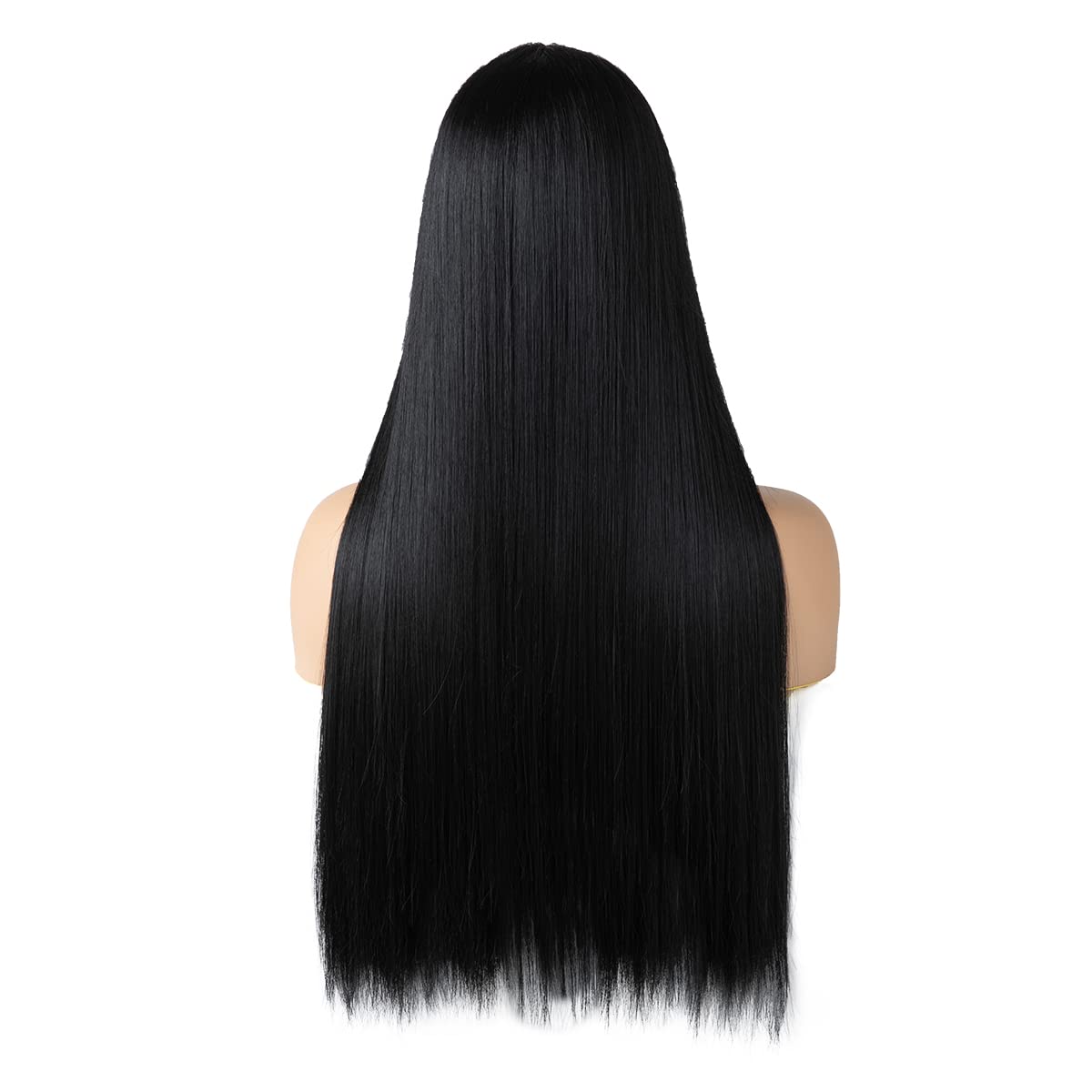 Long Straight Black Lace Front Wigs
