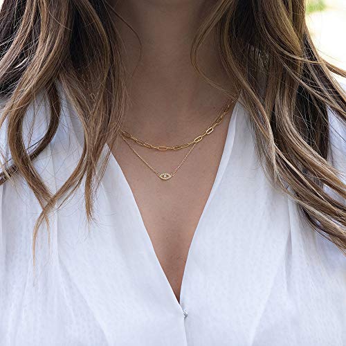 Turandoss Dainty Layering Pearls Necklace