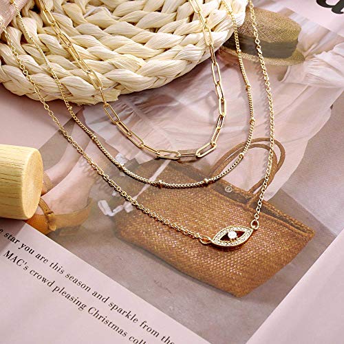 Turandoss Dainty Layering Pearls Necklace