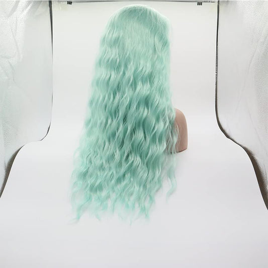 Green Wavy Lace Front Wig