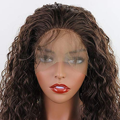 13x4 Free Part Brown Kinky Curly Lace Front Wigs