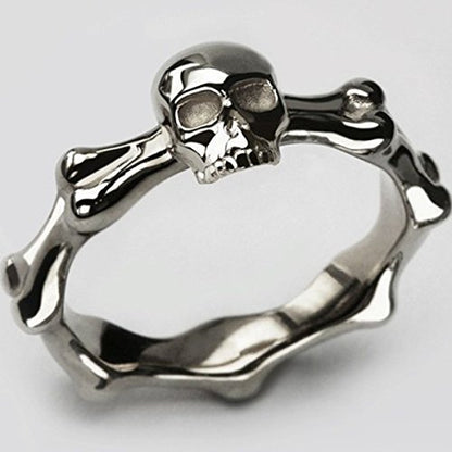 Stainless Steel Skull Biker Ring (8)