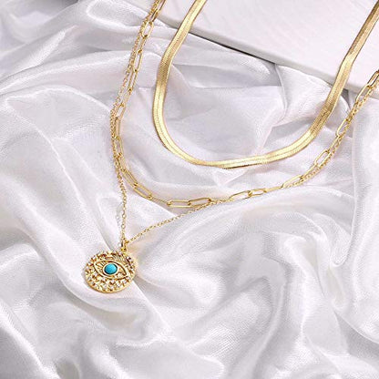 Turandoss Dainty Layering Pearls Necklace