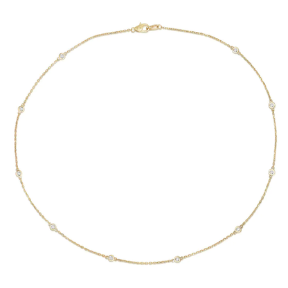 14K Yellow Gold 1Ct Diamond  Necklace