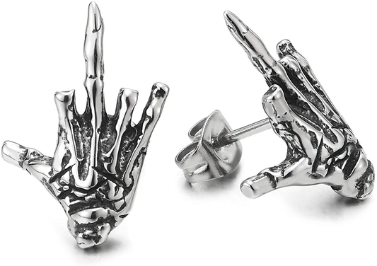 Punk Vintage Skeleton Stainless Steel Earrings