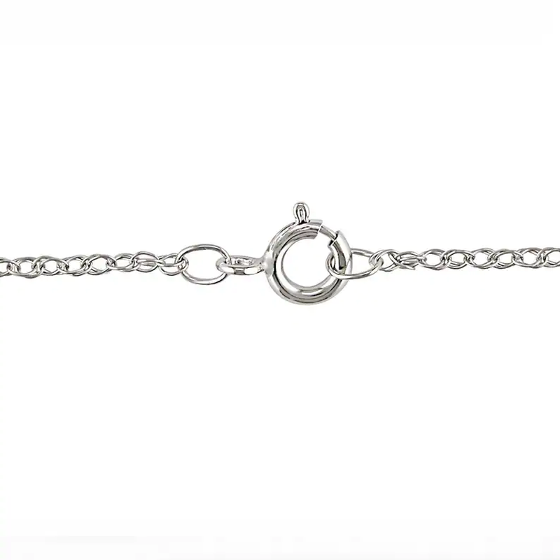 14K White Gold 1/2 CT round Diamond Solitaire Pendant