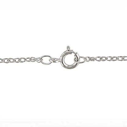 14K White Gold 1/2 CT round Diamond Solitaire Pendant
