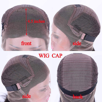 360° Free Parting Yaki Straight Brazilian Human Hair Wigs|Pre Plucked Hairline with Baby Hair