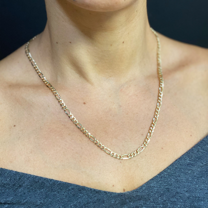 14K Yellow Gold-Filled Figaro Link Chain Necklace (18-36 Inches)