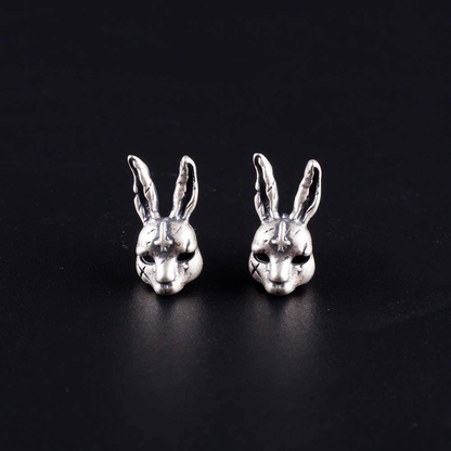 Punk Bikers 925 Sterling Silver Stud Earrings Men Women Teen