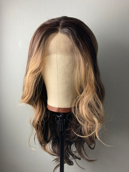 Black with Highlight Lace Front Wig