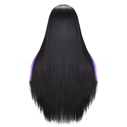 Black Hair Highlight With Purple Hair Wigs