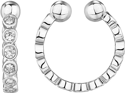 14K Gold Cubic Zirconia Cuff Earring