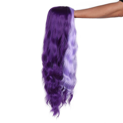 Light Purple Highlight Curly Wig
