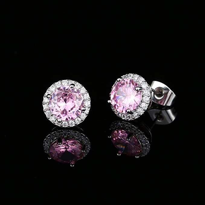 Round CZ Stud Earrings