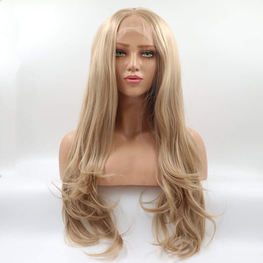 Honey Blonde Wavy Lace Front Wig