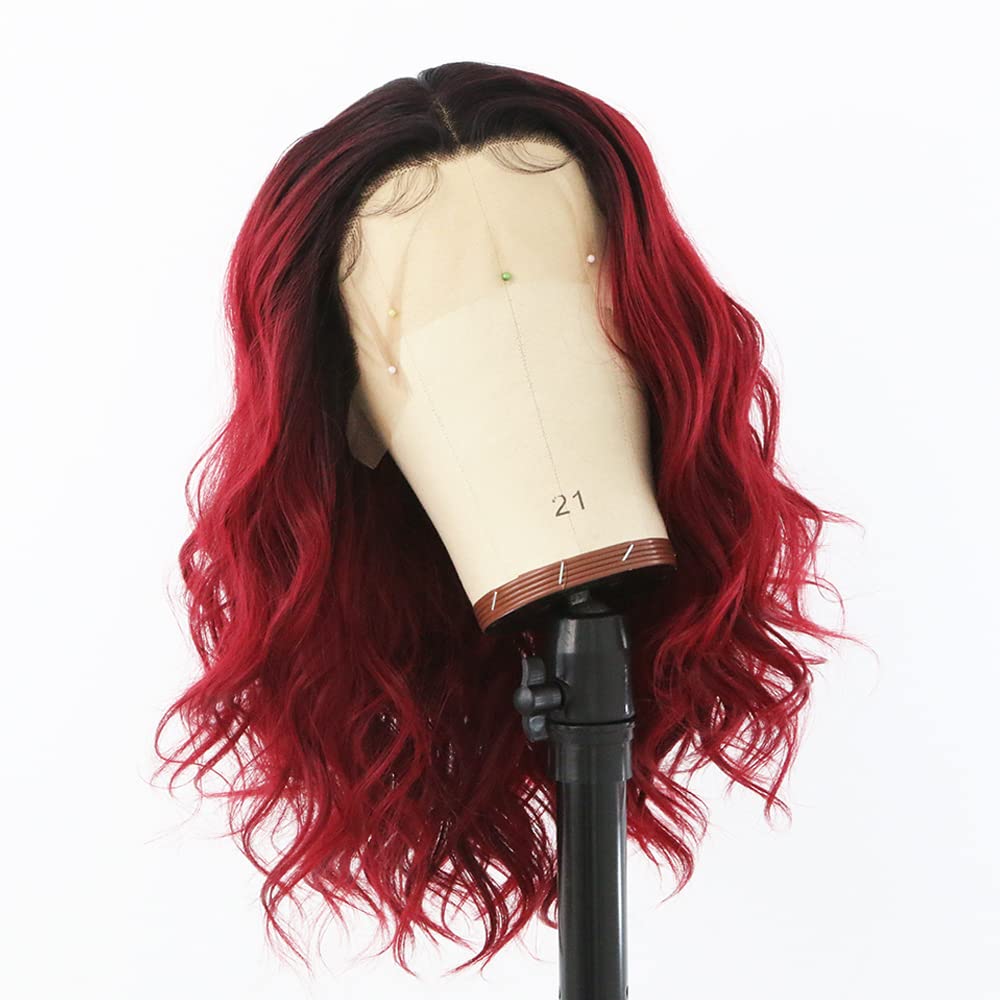 red wig costume red wig with bangs red wigs with bangs wigs hairstyles wigs wigs black women human hair wigs lace front wigs color wigs color wigs black girl wigs hairstyles ideas black women lace front wigs black women wig with bangs wigs shorts wigs hair wig with bang hair wigs for woman,Wine Red Wig Lace Front Wigs Ombre Burgundy 99j Colorful Short Bob Wavy Synthetic Lace Front Wig For Black Women Glueless Natural Loose Wave Heat Resistant Fiber Hair Wig With Baby Hair 14 Inch