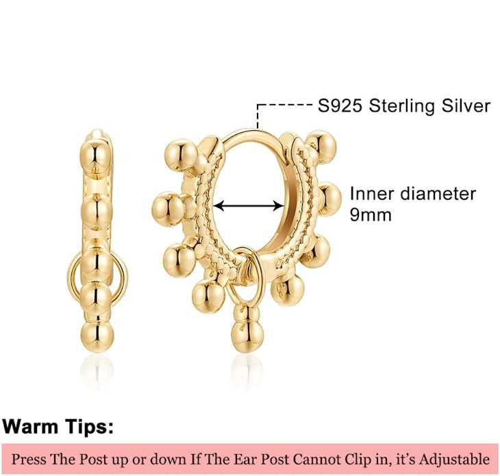 Gold Huggie Hoop Earrings