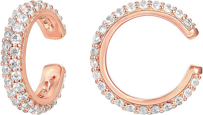 14k Yellow Gold Diamond Pave Earrings