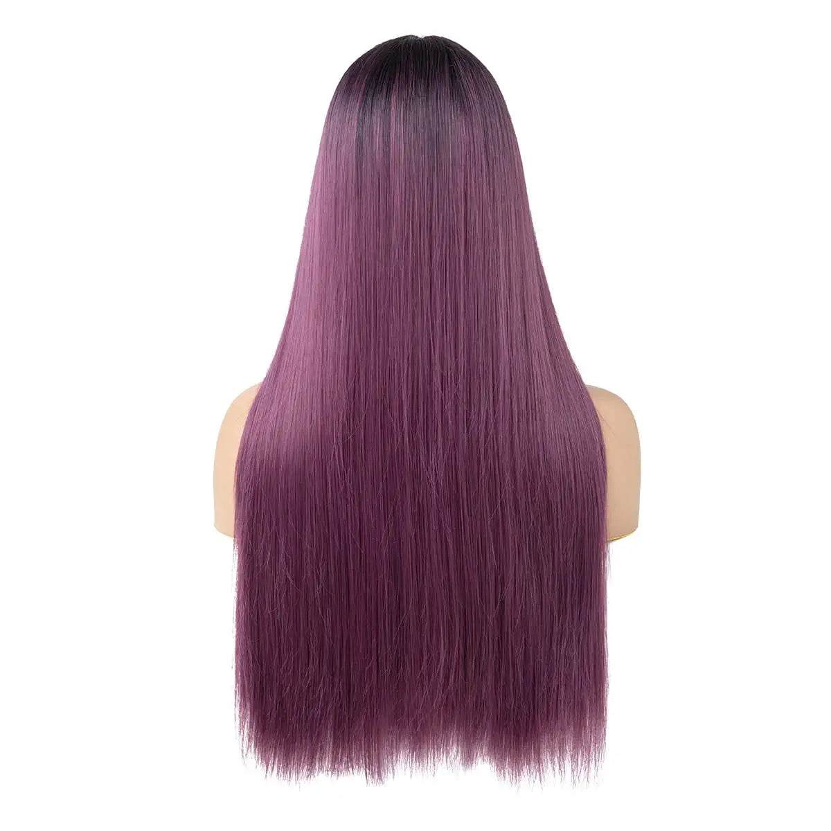Purple Silky Straight Middle Part Lace Front Wig