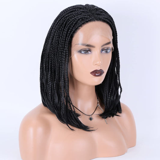 13×4 Short Bob Braided Lace Front Wigs