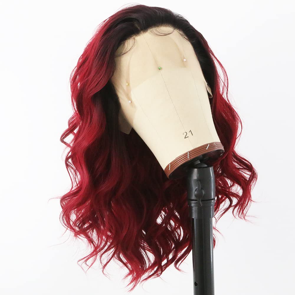 red wig costume red wig with bangs red wigs with bangs wigs hairstyles wigs wigs black women human hair wigs lace front wigs color wigs color wigs black girl wigs hairstyles ideas black women lace front wigs black women wig with bangs wigs shorts wigs hair wig with bang hair wigs for woman,Wine Red Wig Lace Front Wigs Ombre Burgundy 99j Colorful Short Bob Wavy Synthetic Lace Front Wig For Black Women Glueless Natural Loose Wave Heat Resistant Fiber Hair Wig With Baby Hair 14 Inch