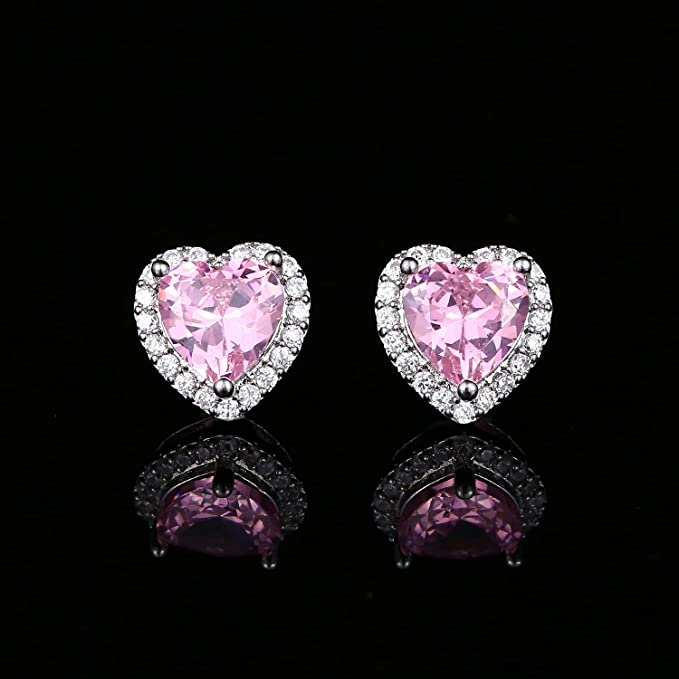 White Gold Plated Cubic Zirconia Earrings Studs